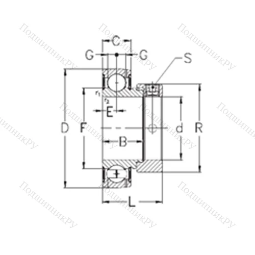 Подшипник шариковый радиальный RAE 40-NPPB