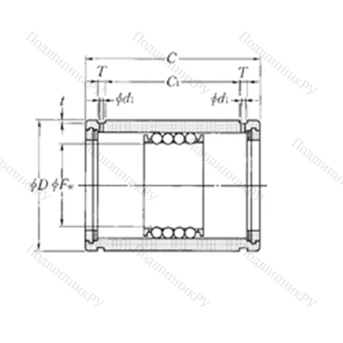 Подшипник шариковый линейный KD 80110100