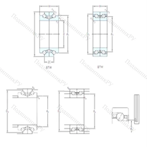 Подшипник шариковый радиально-упорный спаренный BTM 120 ATN 9/P 4CDB