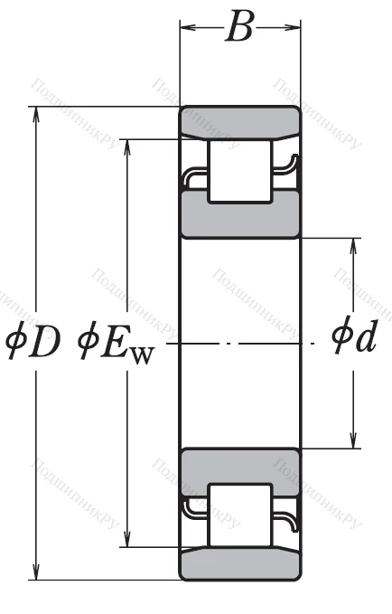 Роликовый цилиндрический подшипник N 211 W