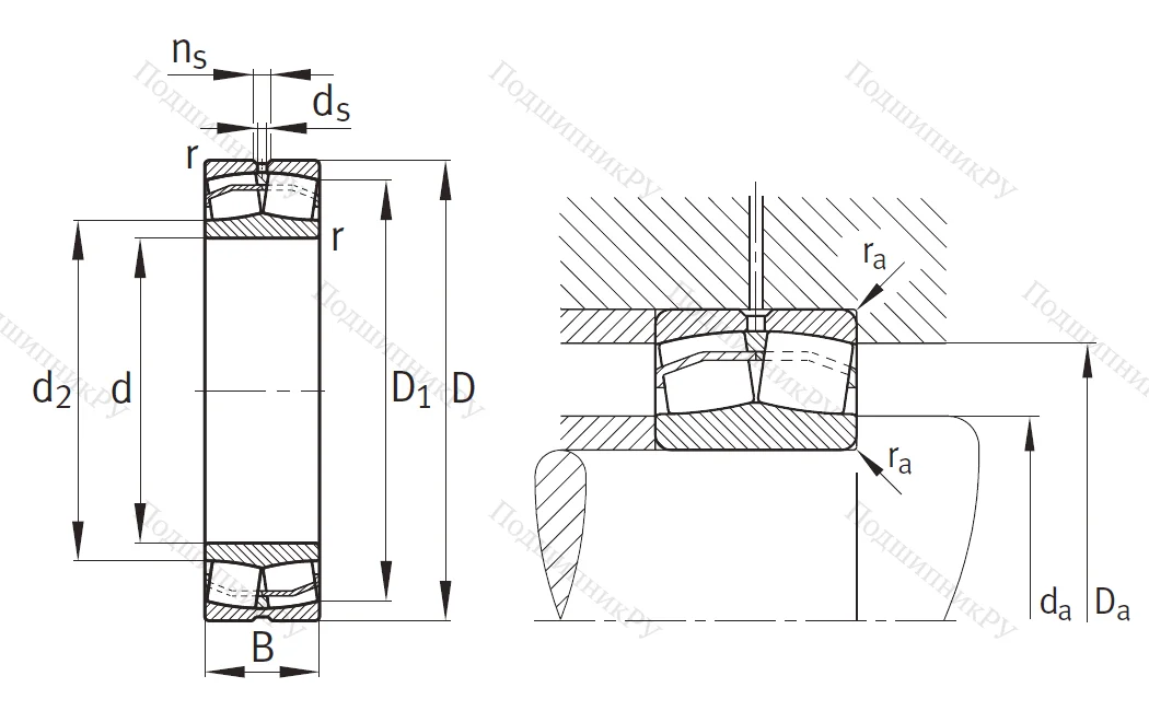 Сферический роликовый подшипник 21313 E 1 XL