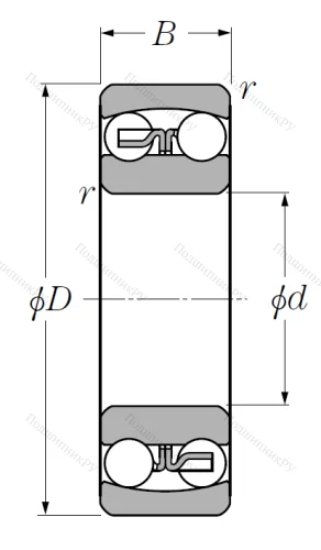 Двухрядный шариковый подшипник 1216 SC 3 от производителя  NTN