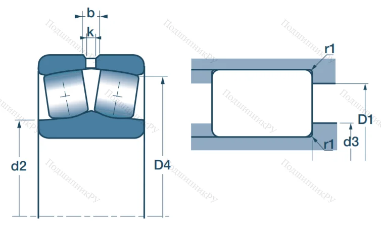 Сферический роликовый подшипник с конической посадкой на вал 22320 EAKW 33