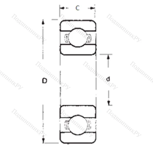 Подшипник шариковый радиальный 1615