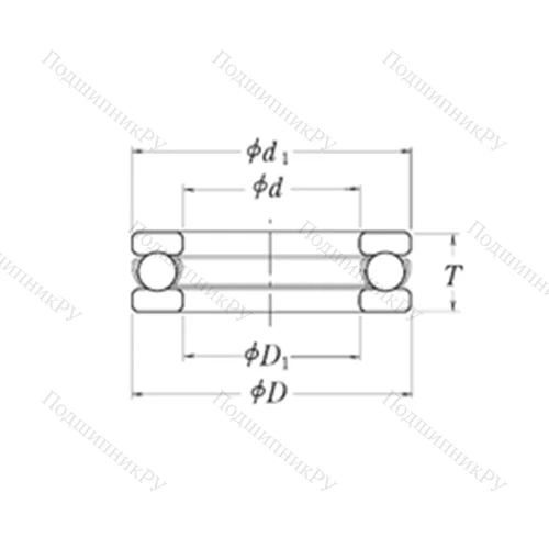 Подшипник шариковый упорный LT 4.1/2