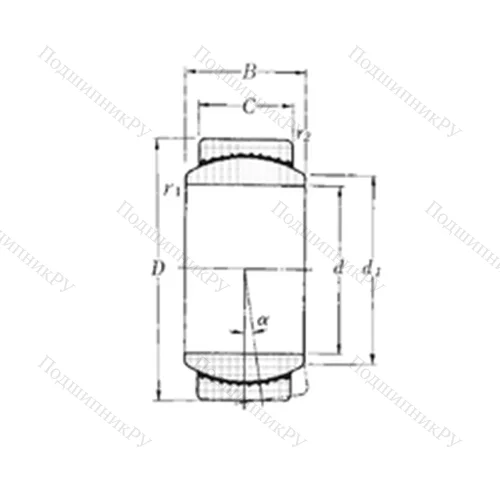 Подшипник скольжения сферический SAR 2-22