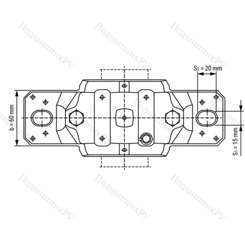 Разборный корпус опорного блока SNL 508-607 / Вал 35мм от производителя  LPZ