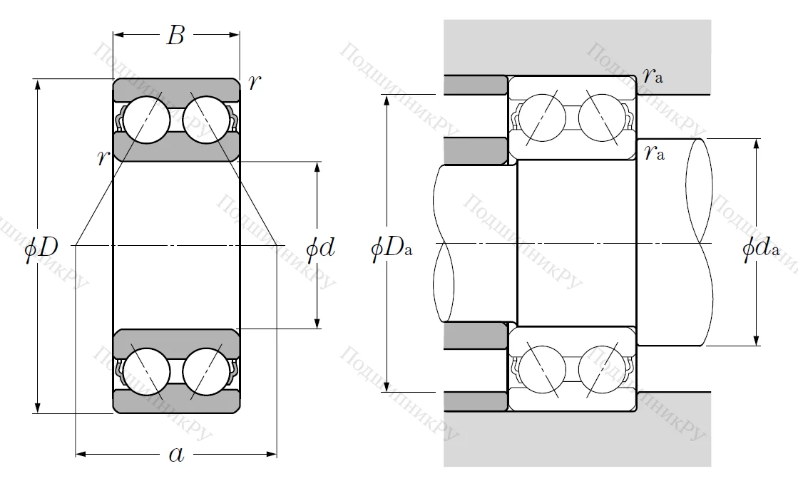 Двухрядный шариковый подшипник 5210 S