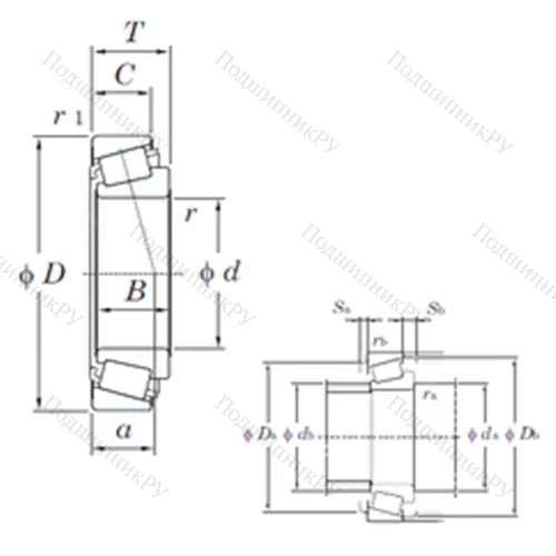 Подшипник роликовый радиально-упорный HC ST 4085LFT от производителя  KOYO