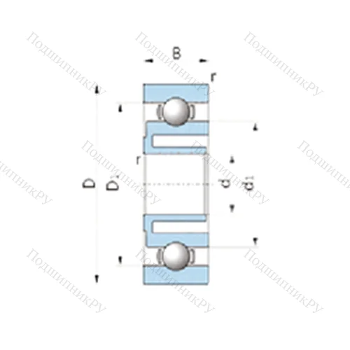Подшипник шариковый радиальный BB 1-3040A