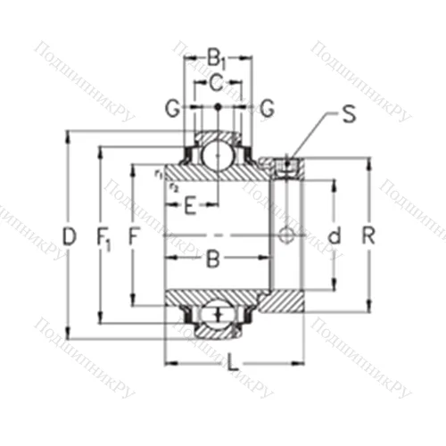 Подшипник шариковый радиальный GE 30-KRRB