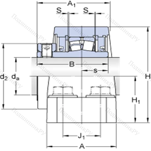 Стационарные роликоподшипниковые узлы (SKF ConCentra, для дюймовых валов) FSYE 3 1/2-3