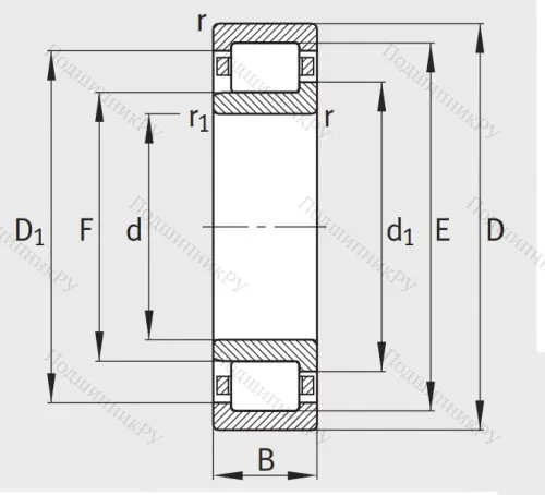 Роликовый цилиндрический подшипник NJ 2213 E XL TVP 2 от производителя  FAG