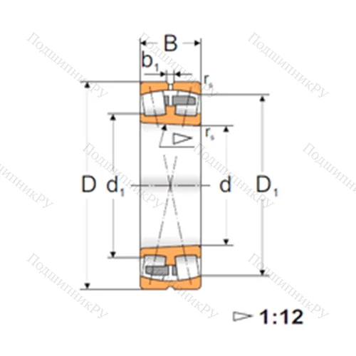 Подшипник роликовый радиальный самоцентрирующийся 23024K