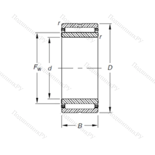 Подшипник игольчатый радиальный NKJ 65/35