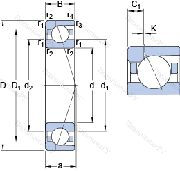 Подшипник 7018 ACD/HCP 4AH 1