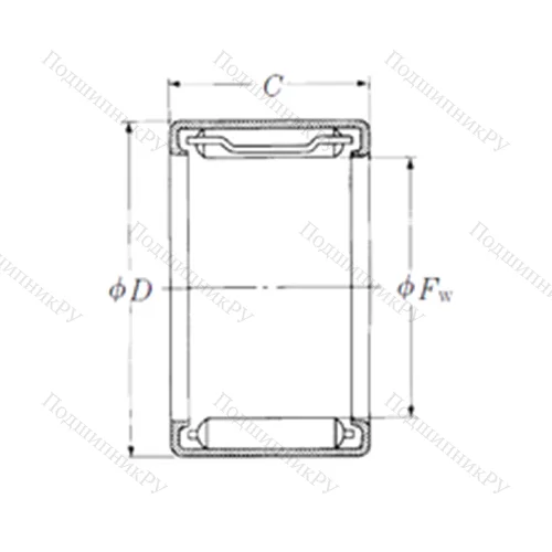 Подшипник игольчатый радиальный FJL-4015L
