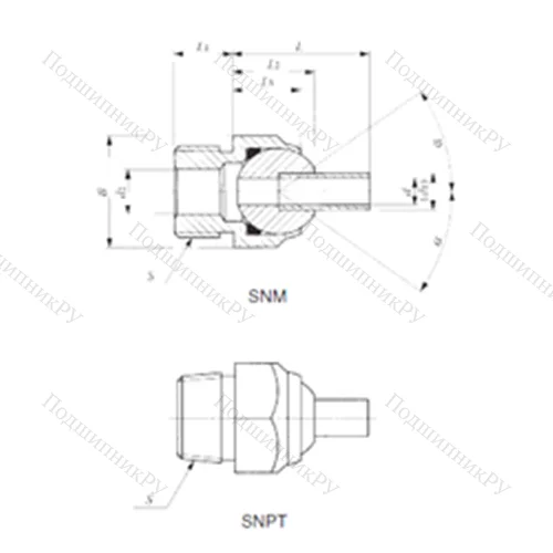Подшипник скольжения сферический SNM 10-20