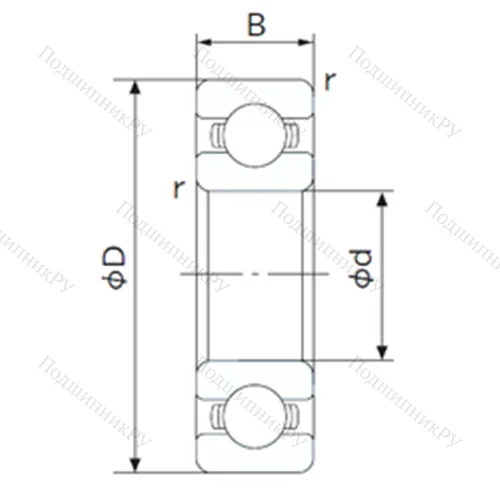 Подшипник шариковый радиальный