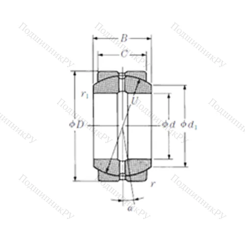 Подшипник скольжения сферический 50FSF 80