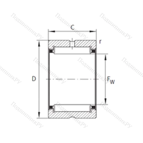 Подшипник игольчатый радиальный 8E-NK 30X 51X 17-1