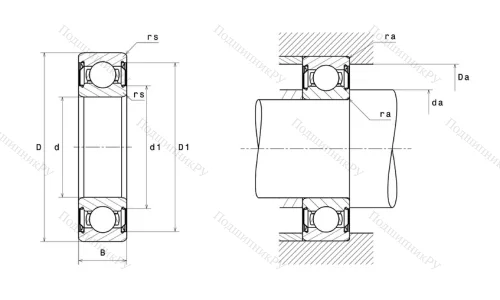 Высокотемпературный  подшипник 6006 FT 150ZZ от производителя  SNR