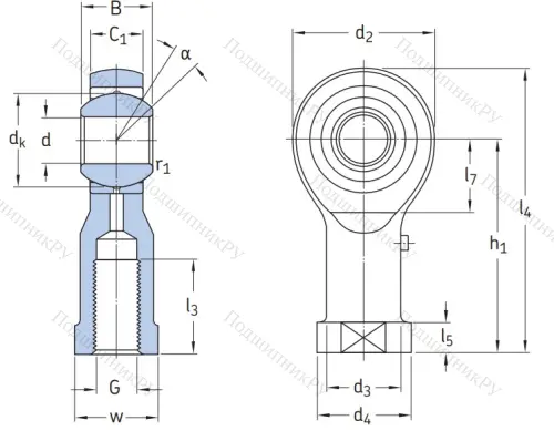 Наконечник штока с внутренней резьбой SILKAC 25 M в Улан-Удэ