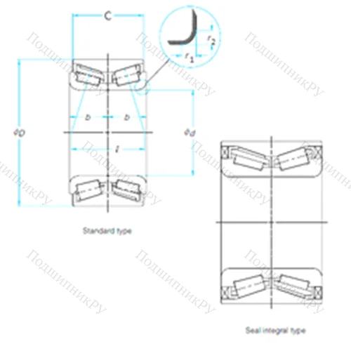 Подшипник роликовый радиально-упорный BTH 1204 /