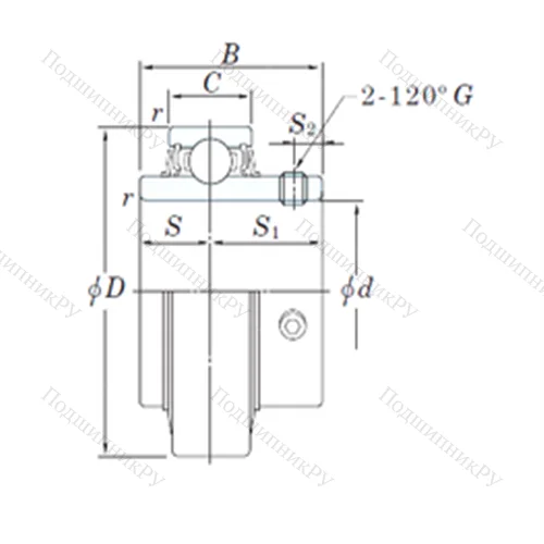 Подшипник шариковый радиальный RB 206-20 от производителя  KOYO