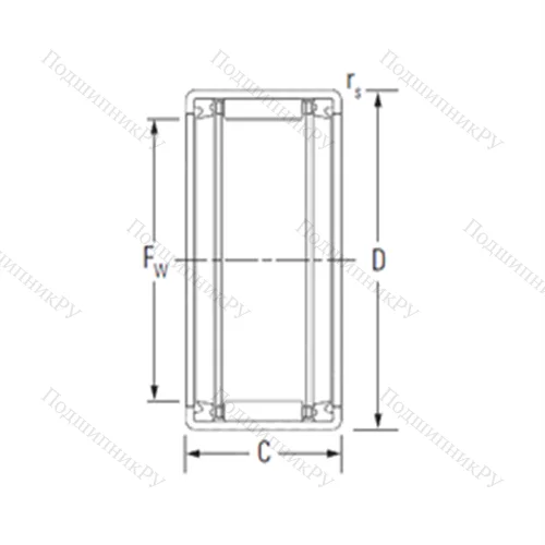 Подшипник игольчатый радиальный HK 2524.2RS