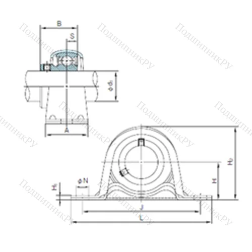 Подшипниковый узел шариковый радиальный BPP 7