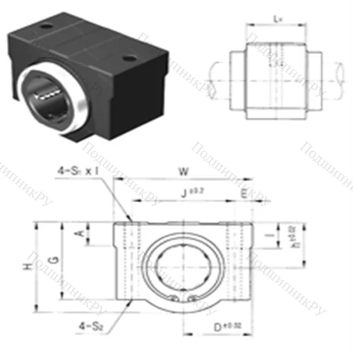 Подшипник шариковый линейный SC 16VUU