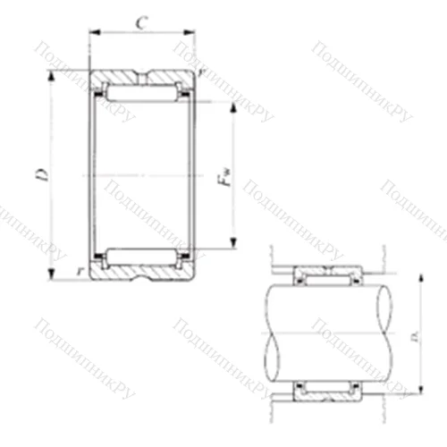 Подшипник игольчатый радиальный TAF 354530/SG