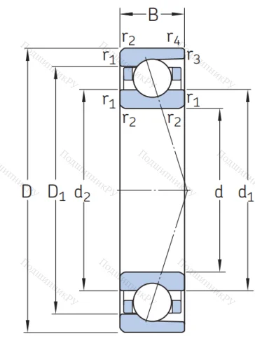 Сверхточный подшипник 7004 CD/HCP 4ADBA от производителя  SKF