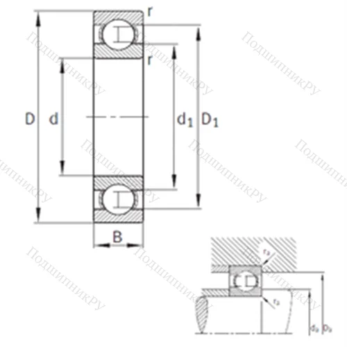 Подшипник шариковый радиальный
