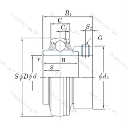 Подшипник шариковый радиальный NA 207-23 от производителя  KOYO