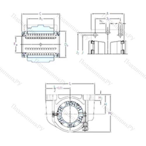 Подшипник шариковый линейный LUCE 20-2LS
