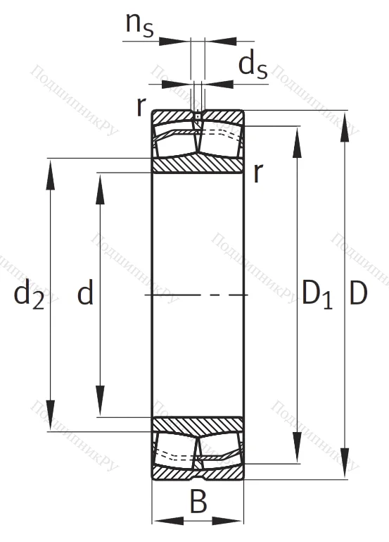 Сферический роликовый подшипник с конической посадкой на вал 22224 E 1 XL K C 3