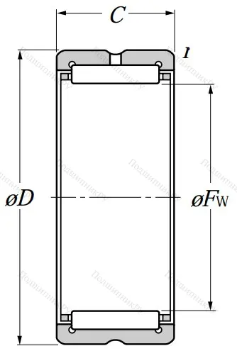 Игольчатый подшипник NK 43/20 R