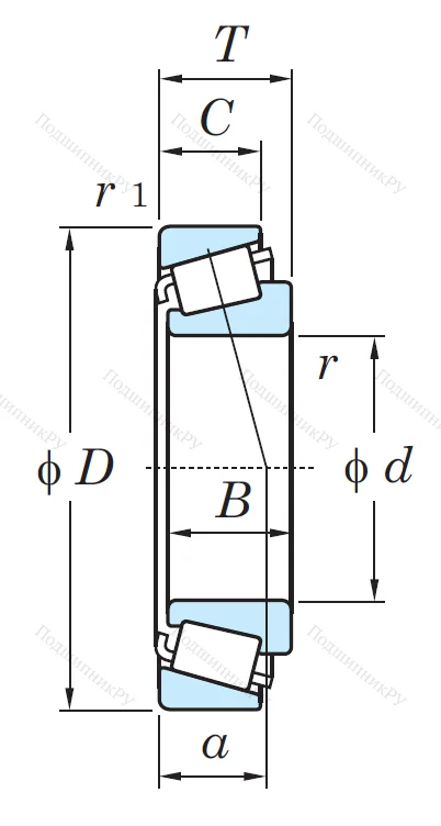 Конический роликовый подшипник 30313 DJR (31313)