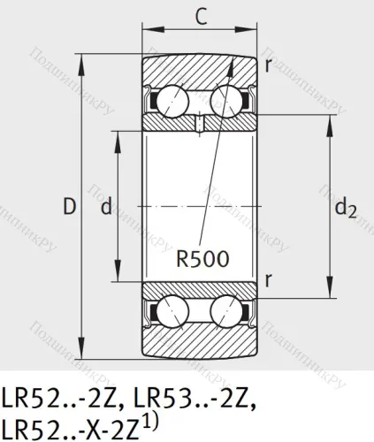 Подшипник LR 5205 X 2Z TVH XL от производителя  INA
