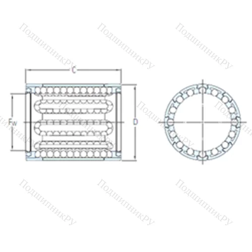 Подшипник шариковый линейный LBBR 50