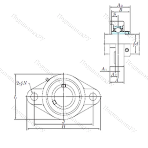 Подшипниковый узел шариковый радиальный UCFLX 09-28