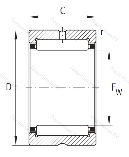 Игольчатый подшипник RNA 4904 XL