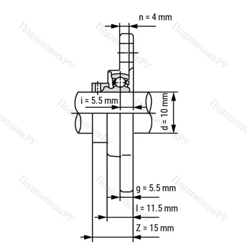 Подшипниковый узел KFL 000-ST - Вал: 10 мм от производителя  LPZ