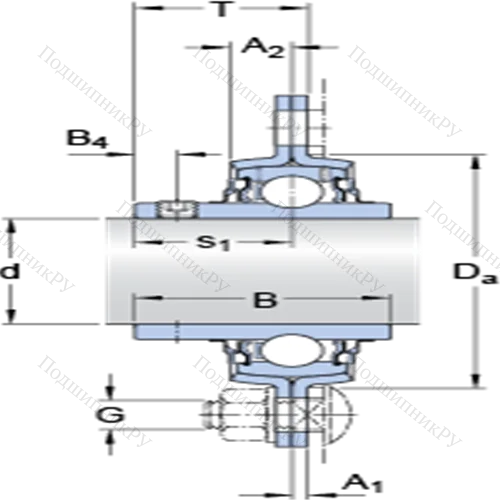Фланцевые подшипниковые узлы типа Y (литой корпус, круглый фланец, крепление стопорными винтами) PF 40 TR