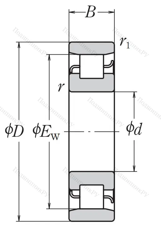 Роликовый цилиндрический подшипник N 315 W C 3