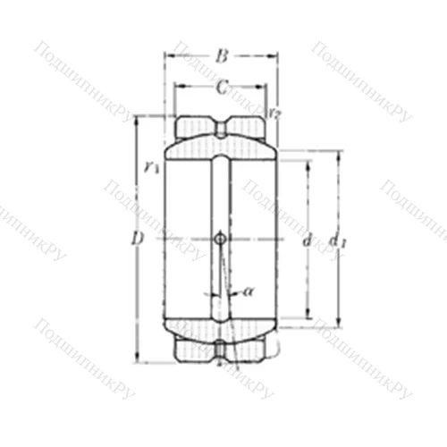 Подшипник скольжения сферический SA 2-72B