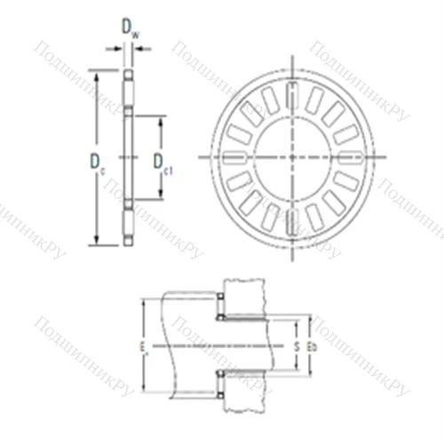 Подшипник игольчатый упорный NTA-6681