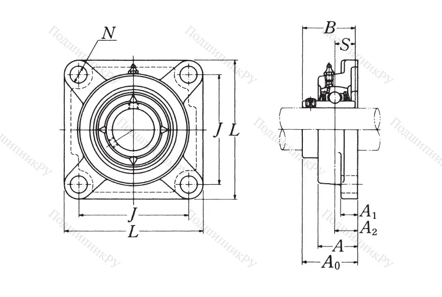 Подшипниковый узел UCF 206 D 1